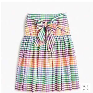 J.Crew rainbow gingham full skirt